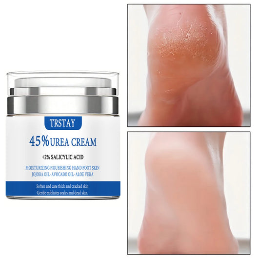 TRSTAY 45% urea cream+2% salicylic acid moisturizes and nourishes hand and foot skin with jojoba oil, avocado oil, and aloe vera