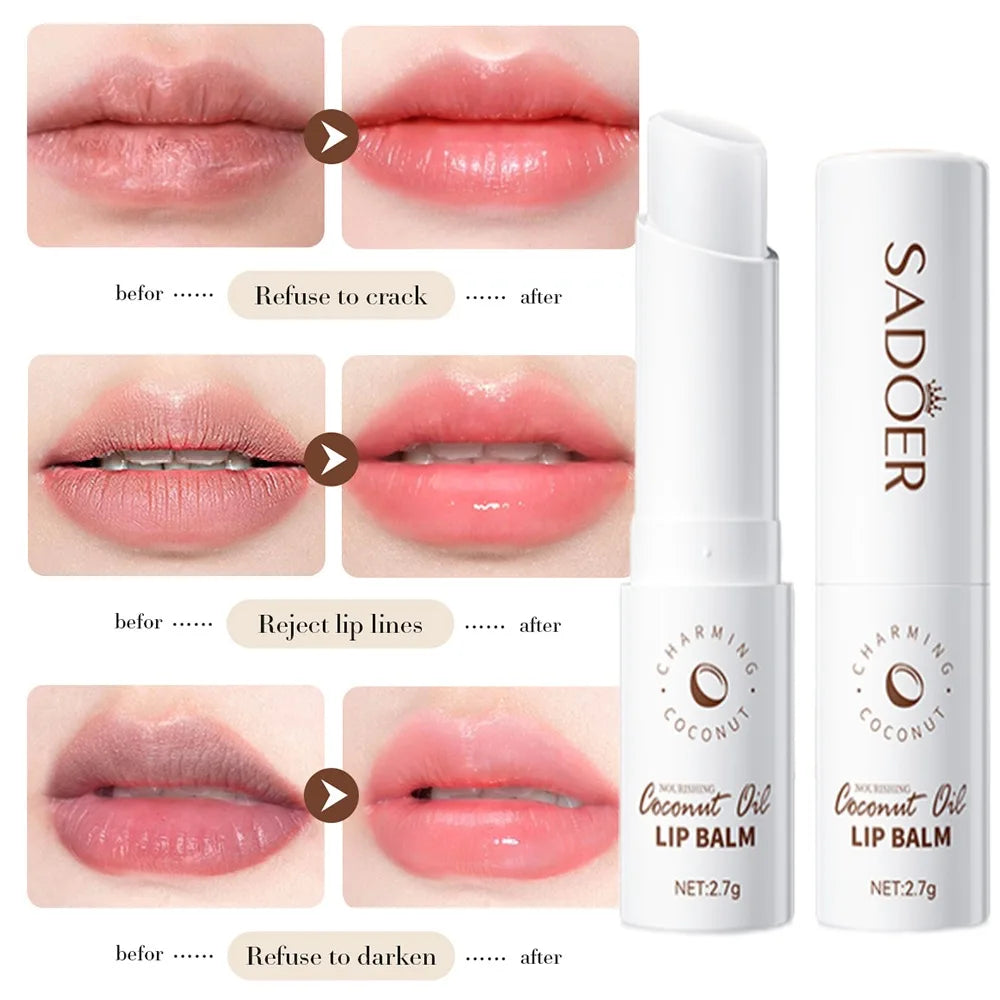 Coconut Lip Balm Lasting Nourishment and Moisture for Men and Women Daily Care Lip Balm Hydrating Repair Dry & Chapped Lips