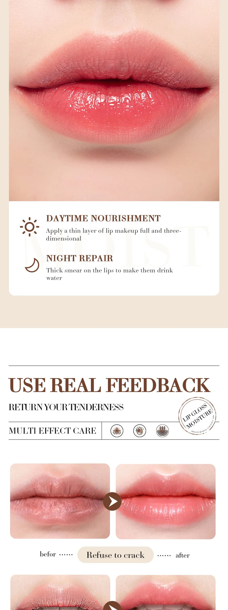 Coconut Lip Balm Lasting Nourishment and Moisture for Men and Women Daily Care Lip Balm Hydrating Repair Dry & Chapped Lips