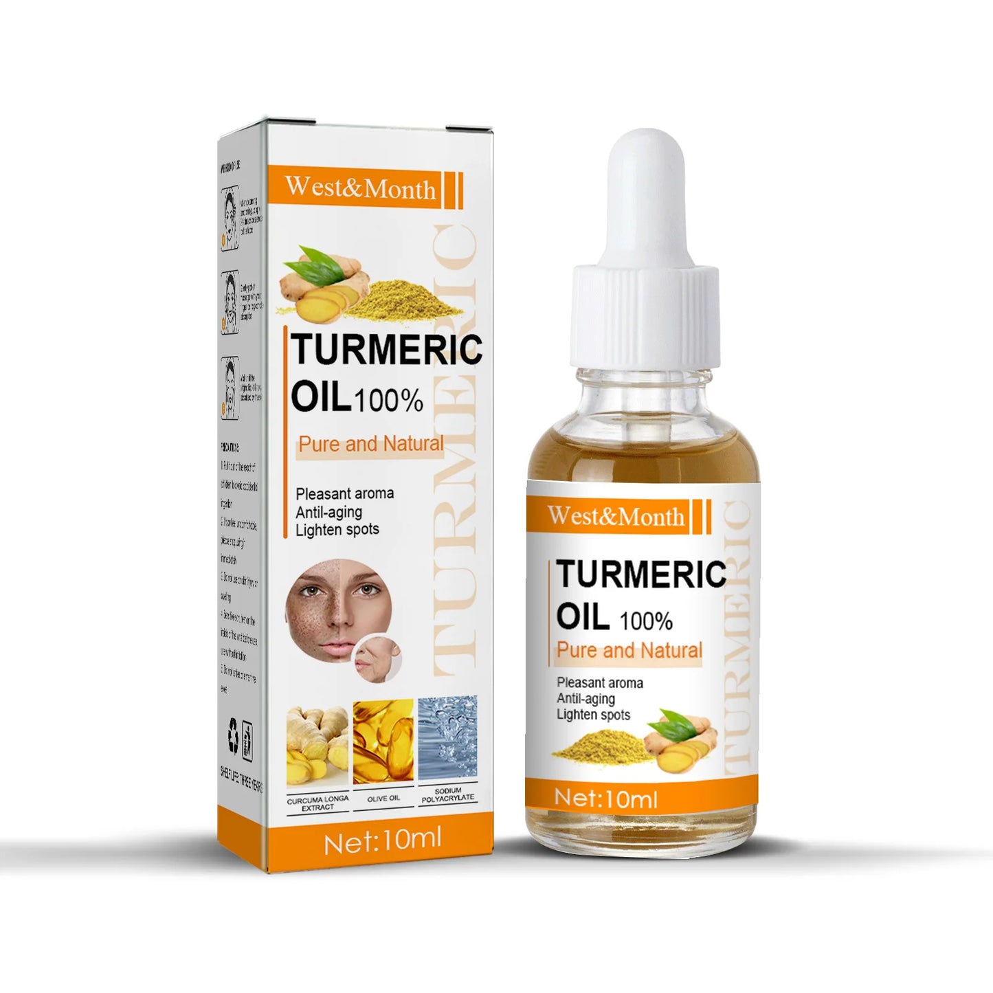 Remove Dark Spots Turmeric Essential Oil Anti Wrinkle Face Serum Therapeutic Acne Shrink Pores Whitening Moisturizing Skin Care