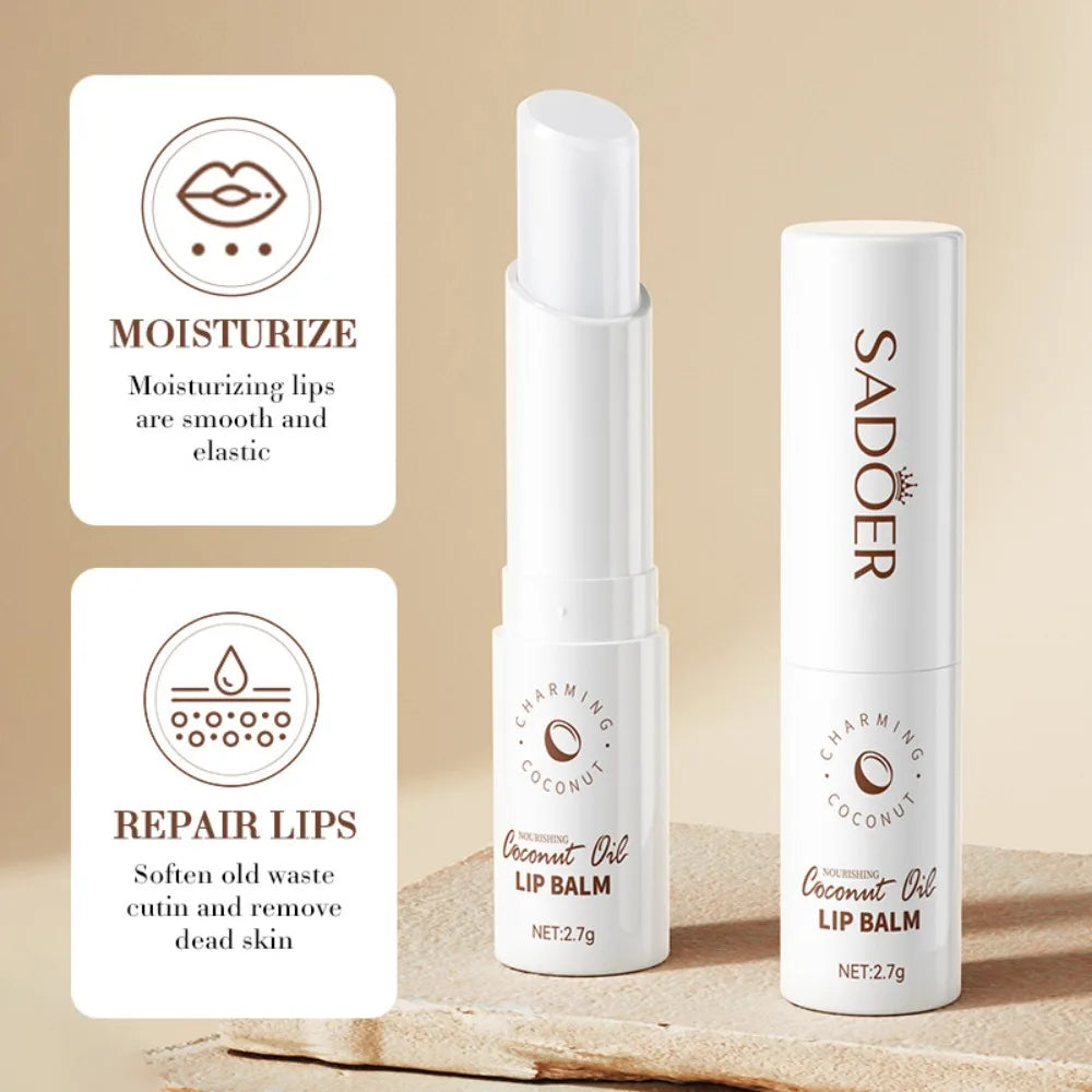 Coconut Lip Balm Lasting Nourishment and Moisture for Men and Women Daily Care Lip Balm Hydrating Repair Dry & Chapped Lips
